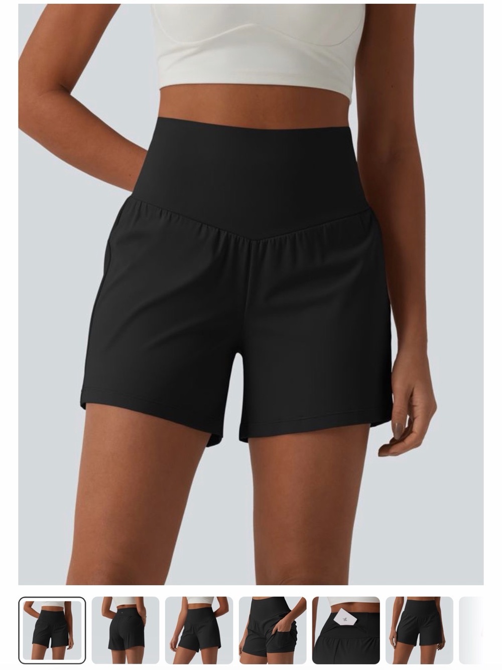 NWT Halara High-Waist Black Women's Active Shorts